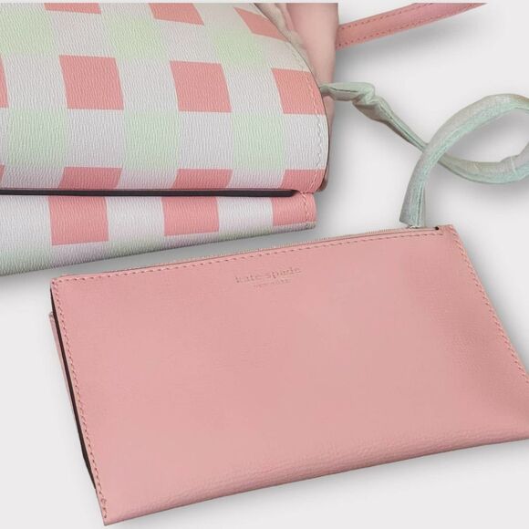 Kate Spade Pink Bag New York All Day Large Tote, Grapefruit Soda Gingham - Picture 9 of 10